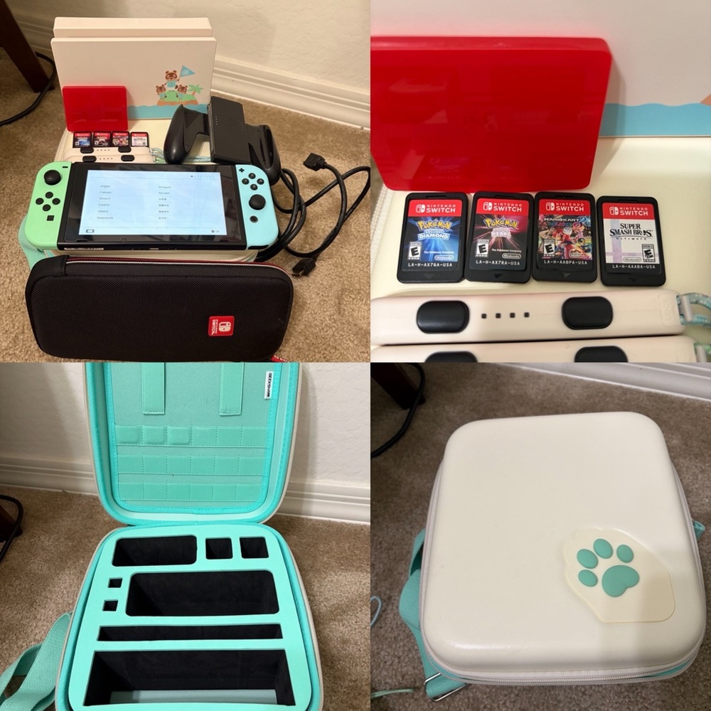 Nintendo Switch console (Animal Crossing edition)